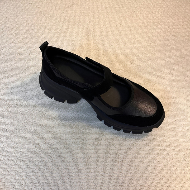 Honeyrain~ Thick-Soled Height-Increasing Mary Jane Sneakers for Petite Individuals, Versatile with Velcro Straps, Retro Casual Sneakers