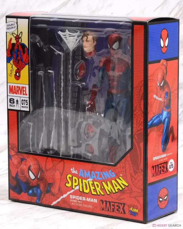 Mafex 075 Comic Version of Marvel's Amazing Spider-Man Peter Parker Action Figure in Stock