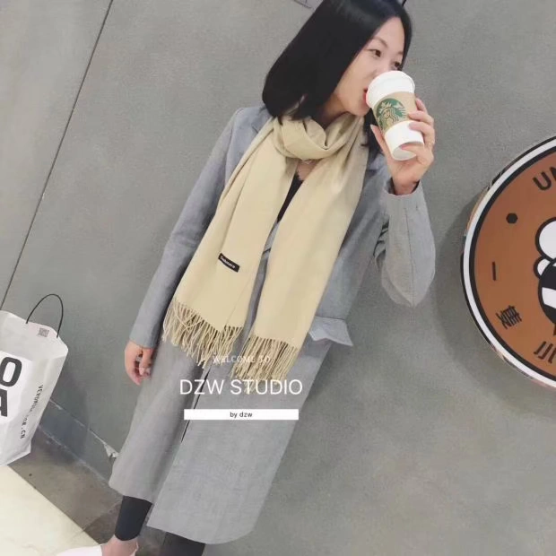 Khăn quàng cổ đơn sắc cashmere xuất khẩu sang châu Âu và Hoa Kỳ chất lượng cao, mềm mại 13 điểm màu