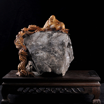  Taihang cliff cypress bouldering Maitreya Buddha decoration Entrance living room Bogu rack Hand string Buddha beads crafts Guanyin Bodhisattva