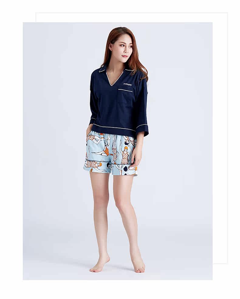 Pyjama pour femme en Coton à manches - Ref 2992514 Image 15