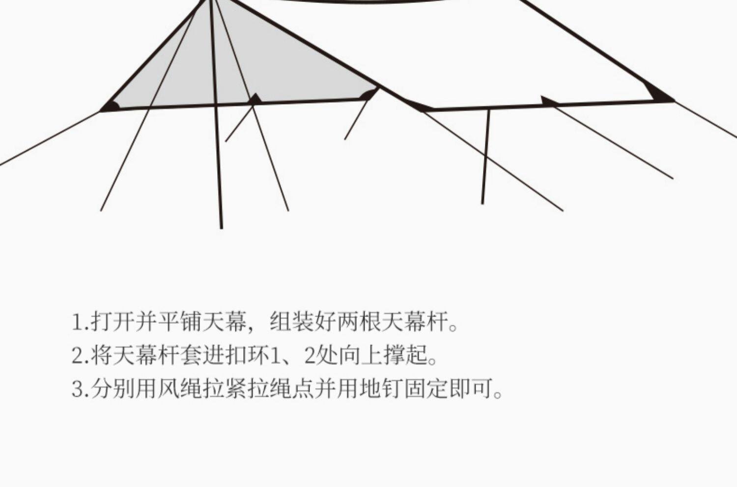 Атриум lthw旅腾黑胶天幕户外涂银遮阳棚公园露营便携野餐防雨防晒凉棚 Alocs