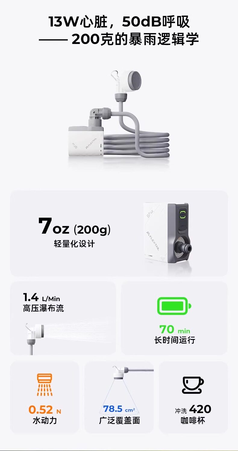 Рыбий хвост FLEXTAIL на открытом воздухе Может портативный насос душ устройство кемпинг электрический головка душа комната с несколькими кроватями купаться артефакт 2 поколение flextail 