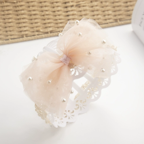 Детская милая повязка на голову для принцессы, заколка для волос с бантиком, аксессуар для волос, в корейском стиле