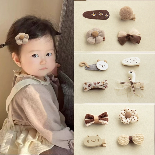 Детская безвредная заколка для волос, детский аксессуар для волос для принцессы, щипцы, комплект, не повреждает волосы