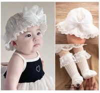 Комплект с бантиком, гольфы, средней длины