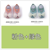 Розовые зеленые кроссовки с бантиком