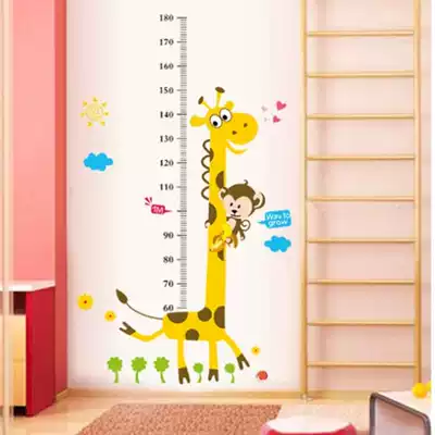 Wall stickers Children's living room cartoon baby tailor-made high-ruler wall decoration stickers Animal height stickers