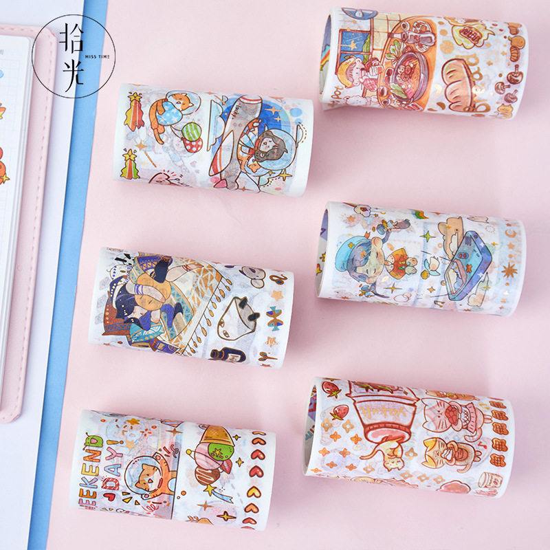 75CM and paper adhesive tapes Cartonpeople fairy tales Dreamers Cute Fresh stationery Daily with off-type paper