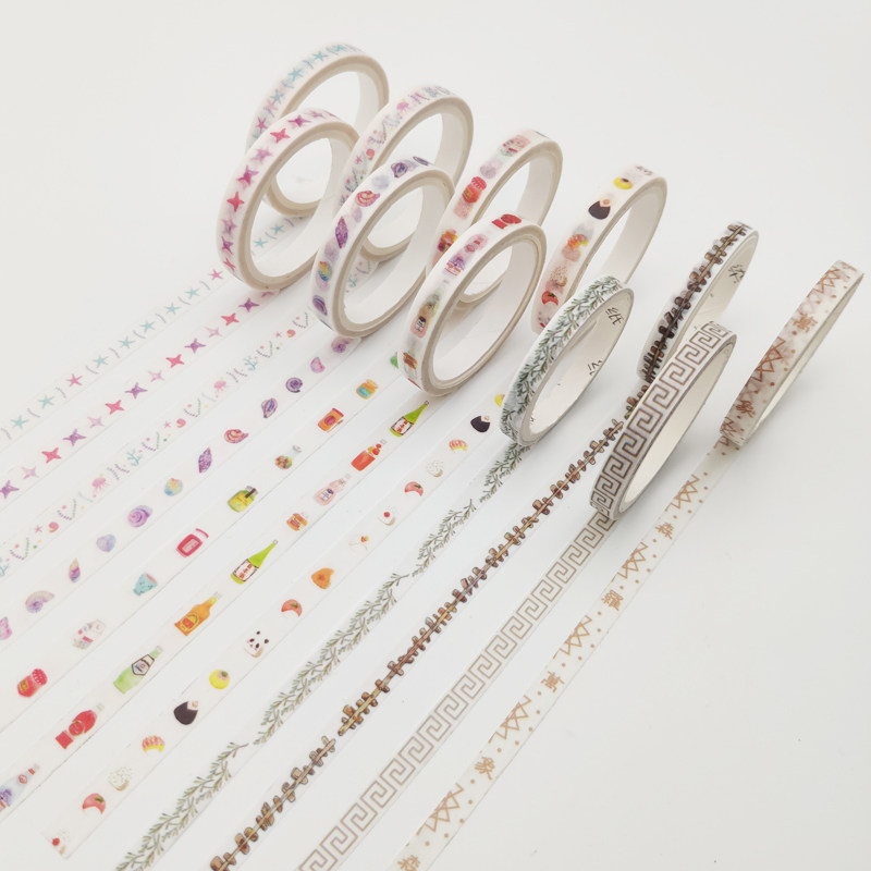 Selected Selectable Bleeding line Stationery diary decoration Paper DIY Simple universal Ultra-fine washi hand account tape