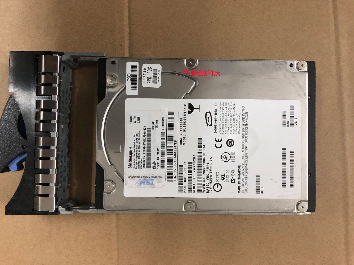 IBM DS6800 DS6000 22R1559 22R9441 23R0831 300GB 10K Optical Hard Drive