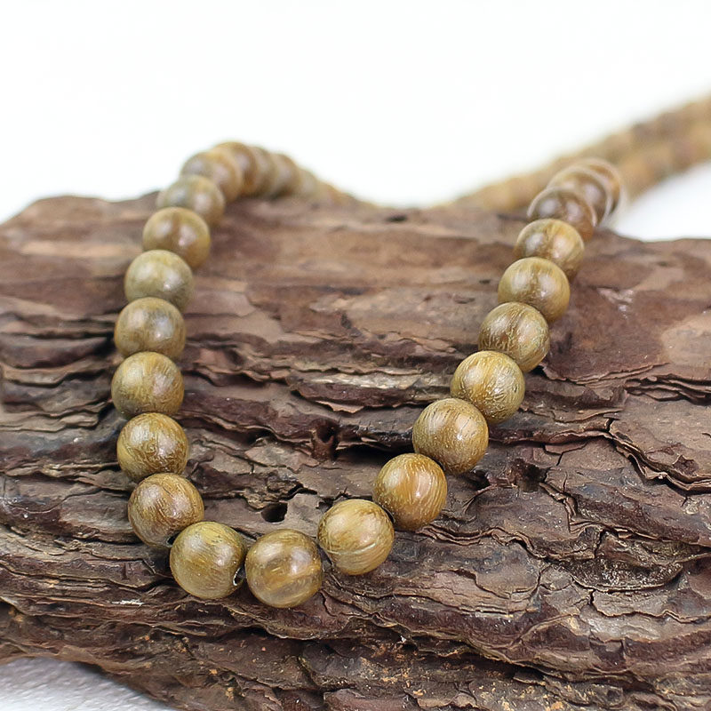 绿檀木手串沉水老料108颗佛珠手链新中式文玩男女款国潮饰品批发详情2