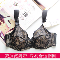 Foreign trade pregnant womens bra cotton lactation underwear without cotton wide shoulder with steel ring anti-sagging sexy lace black