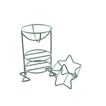 Star pocket three-layer beauty makeup egg powder puff storage rack drying rack star metal material multi-layer Dai series