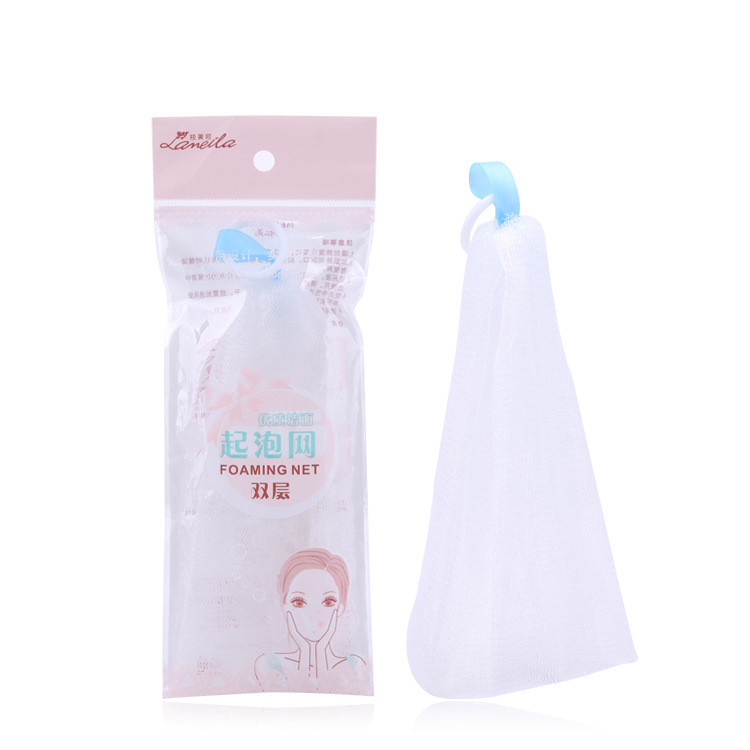 Double layer foaming net foaming net facial cleanser facial cleanser essential oil soap shower gel good partner