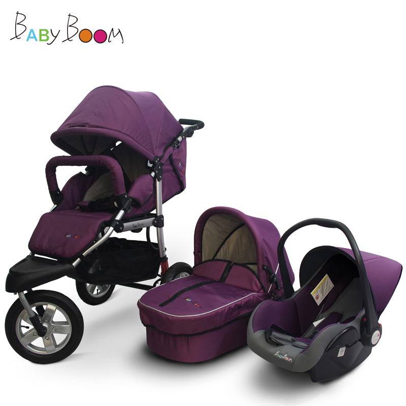 Babyboom Baby Stroller, Baby Carriage, Baby Pushchair, Off-Road, High-View, Lightweight, Can Sit and Lie Down, Children's Stroller