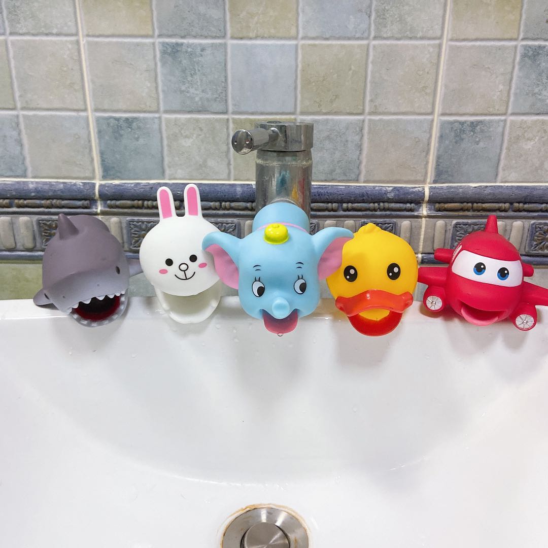 Baby faucet extender cartoon cute household hand washing extension Children splash head mouth extension powder room