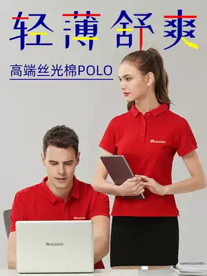 Mercerized cotton 60 high-end enterprise polo shirt custom work clothes T-shirt printed logo lapel collar cultural shirt embroidery