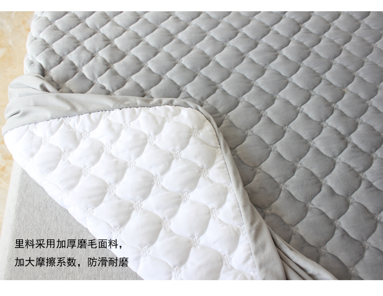 Mùa thu và mùa đông dày ấm pha lê nhung giường, không trượt nệm quilt quilt Simmons bảo vệ bìa giường pad bìa