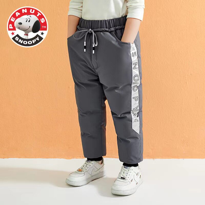 Anti-Ji Qingkang Snubi Children's down pants boy girl 90 white duck suede small and small children's clothing thickened