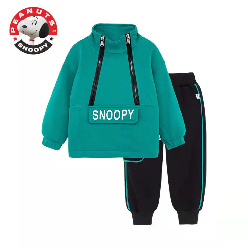 Snoopy SNOOPY children's clothing children's suit male 202 new small and medium children's two-piece handsome spring and autumn clothes tide