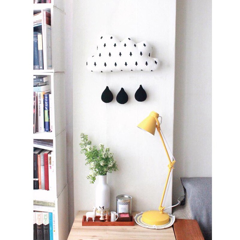 Nordic room bedside decorated wall hanging creative cloud tent hanging pieces home cloth decoration kindergarten theme wall