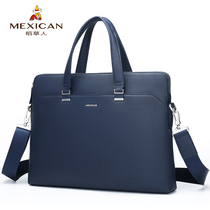 Scarecrow briefcase male business leisure large capacity cortex laptop bag bag bag textured bag