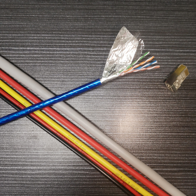 Shielded Pure Copper Network Cable, Transparent Blue Cat5E Twisted Pair Cable, Dedicated for Home and Commercial Use, High-Speed Network Cable, Digital Communication Cable Shielded Pure Copper Network Cable, Transparent Blue Cat5E Twisted Pair Cable, Dedicated for Home and Commercial Use, High-Speed Network Cable, Digital Communication Cable