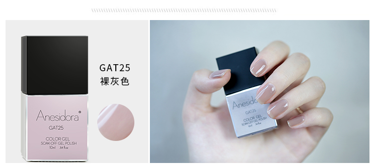Big S với sơn móng tay màu xám nude tương tự Chúng tôi là những người bạn thực sự Anesidora Anisi Waterproof AT25 - Sơn móng tay / Móng tay và móng chân nail màu xanh ngọc