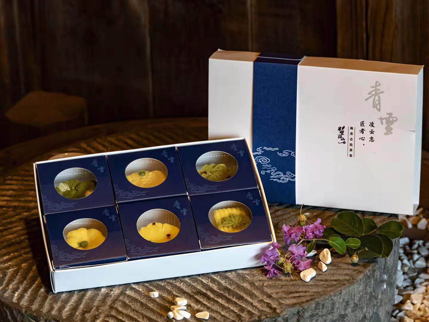 Half-walled Jiangshan ancient French hand for green bean cake and small pastry for 6 pieces 