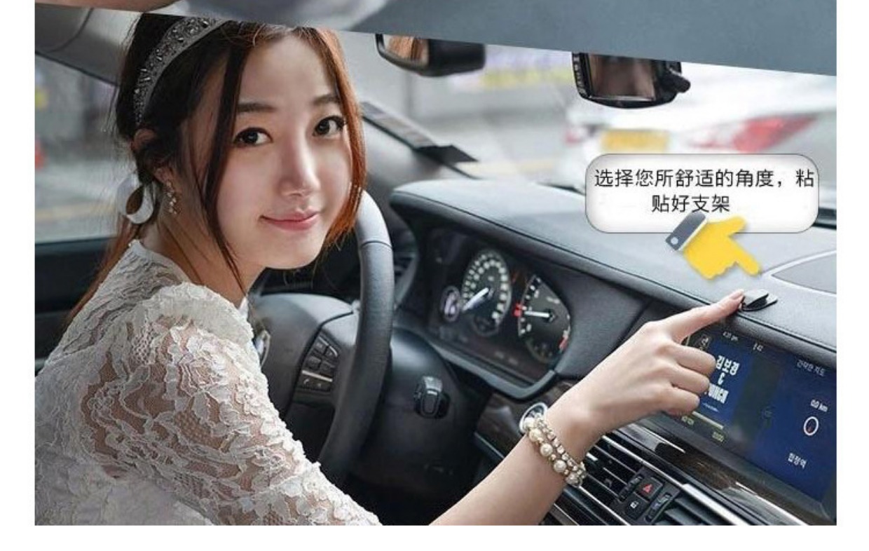 Bảng điều khiển ô tô loại móc dán điện thoại di động chống vỡ iRing vòng l khóa khung cơ sở máy tính để bàn - Nhẫn nhẫn đôi bạc