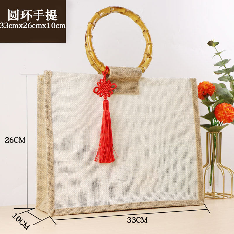 Burlap мешок 棉麻布袋定制帆布礼品袋亚麻礼袋手提袋中国国家博物馆茶叶包包袋