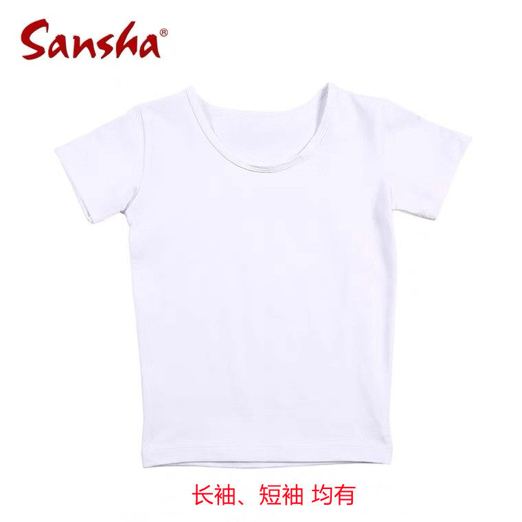 Three-sand ballet Dancing utiliturism in children's dance art body clothes male style adult modern dance blouses T-shirt round collar