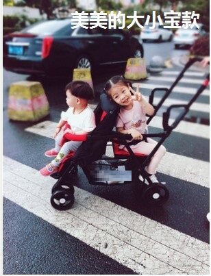 Outlet Twin Sizes Baby Two-Tire Baby Stroller Light Folding Double double seat Lying Station BB Car