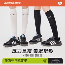 Calf socks for women in spring and autumn black jk pressure over-the-knee socks white sports stockings for women Japanese mid-calf stockings