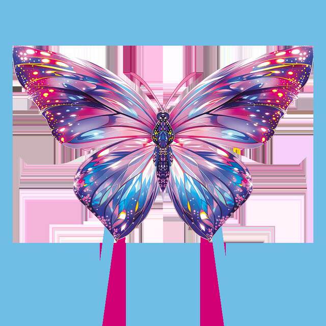 Kite for Children, Easy to Fly in Light Breeze, Large Size with String Reel, 2026 New Model, Colorful Diamond Butterfly Kite, High-End Kite