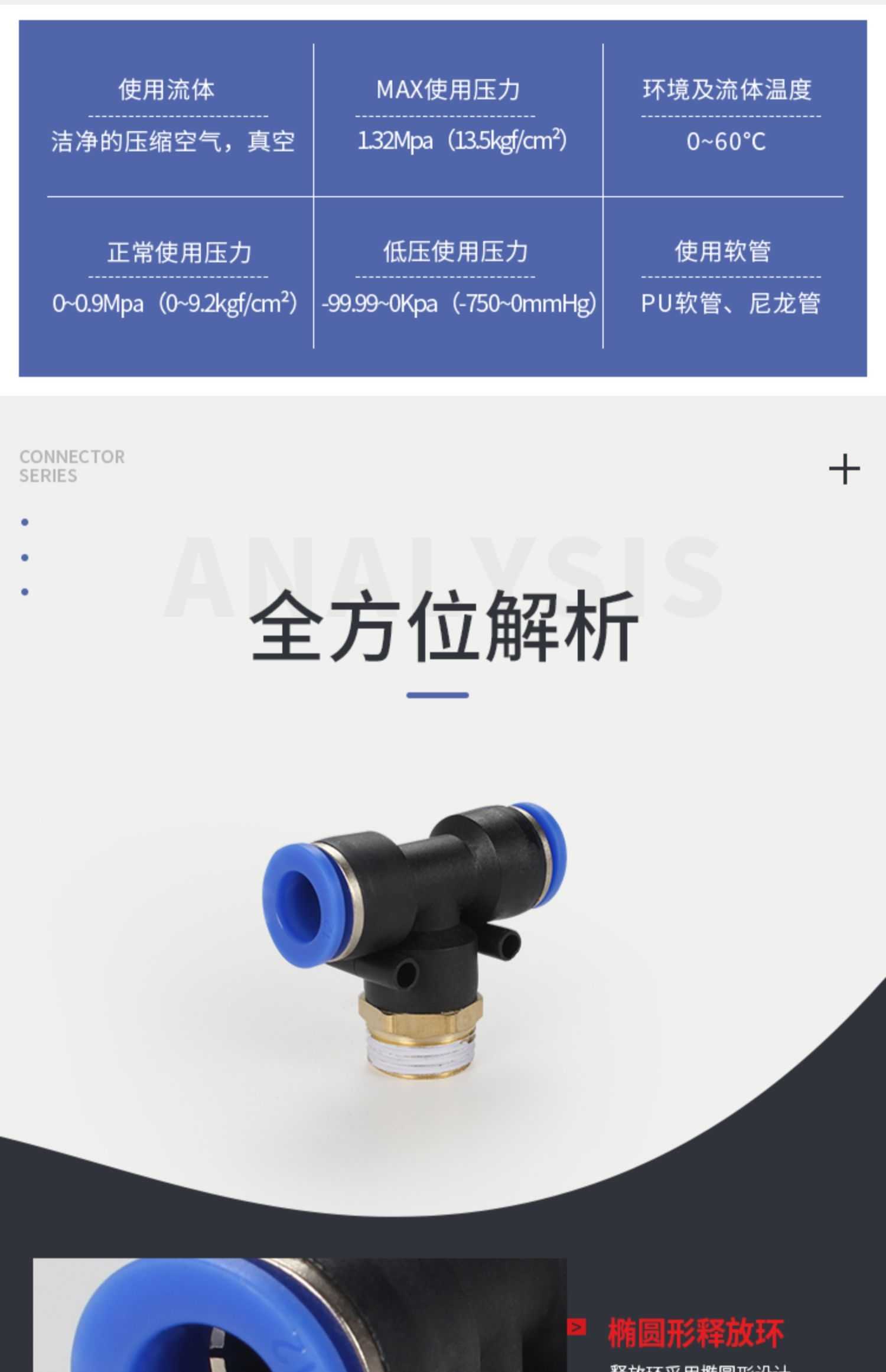 Boom Pneumatic Rapid insertion joint PB4-M5 T-type three-way positive 6-01 6-01 8-02 10-03 10-03 12-04