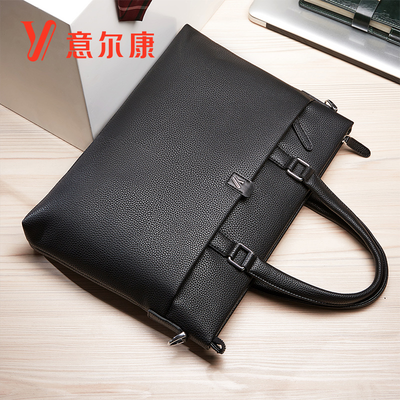 Yierkang men's handbag new one-shoulder messenger business bag briefcase hand-carrying large-capacity bag tide 2022