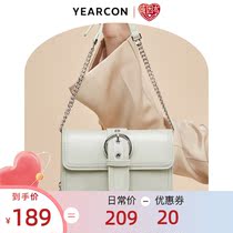 Yercon Slanted Satchel 2022 New Small Square Bag Spring 100 Lap Single Shoulder Bag Fashion Commute Womens Bag Chain Pack Tide