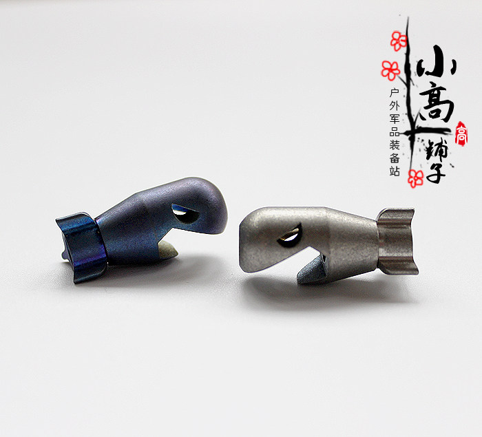 TITANER Beidou made of titanium alloy cute shark EDC umbrella rope pendant tail rope knife pendant bottle opener