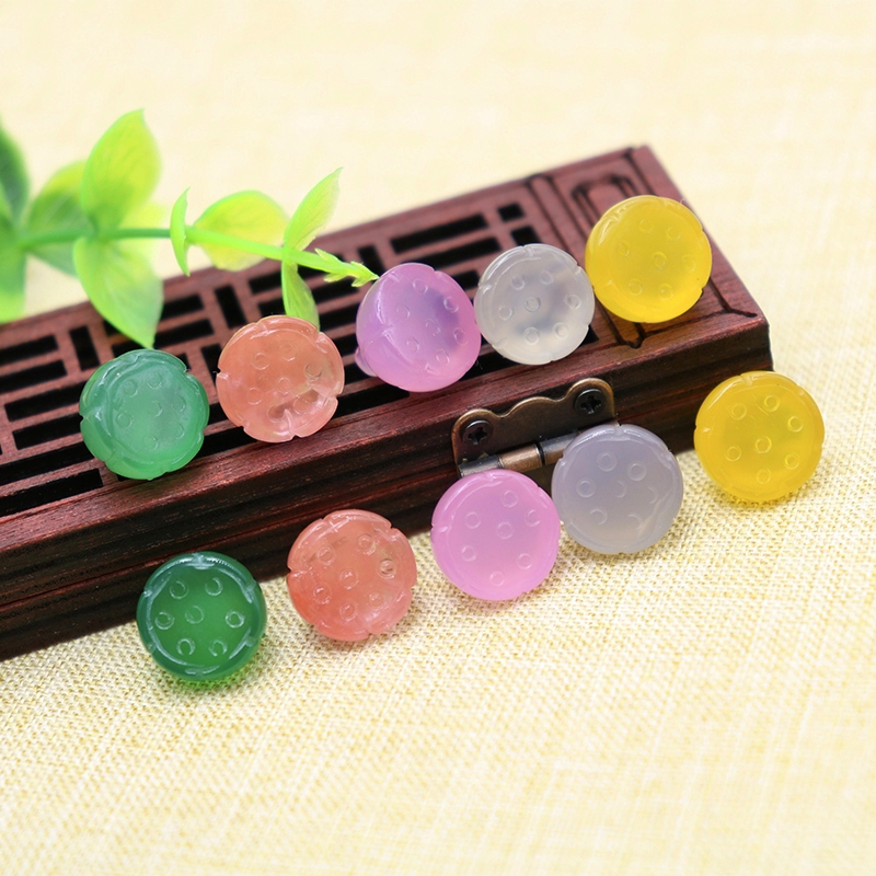 Bracelet jewelry new Xiuyu pendant jade lotus pod handmade diy carving accessories accessories lotus seed pendant