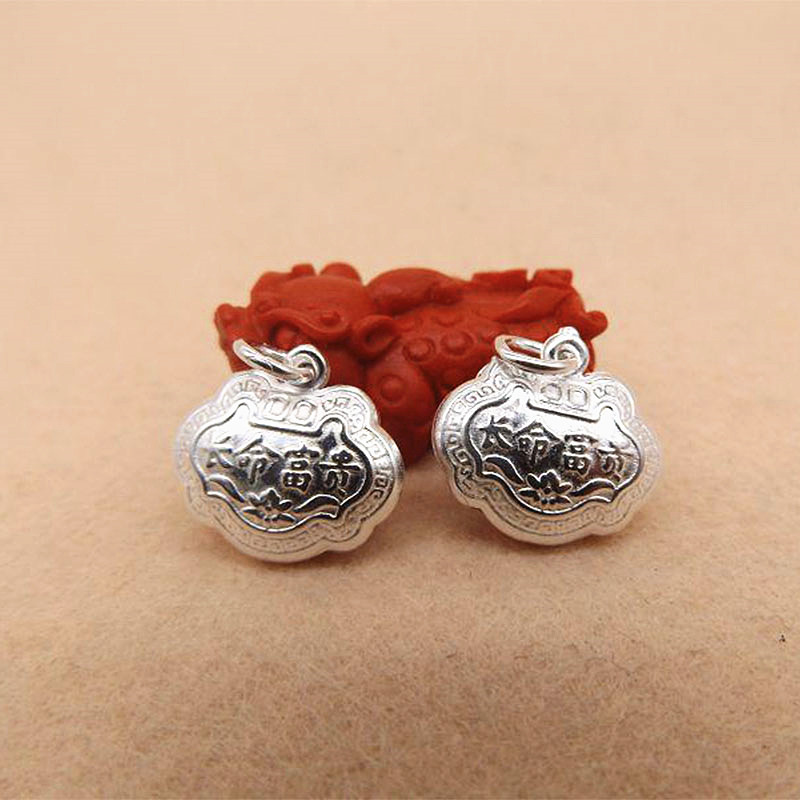 New Shelves Bracelet Accessories Diyornament Hand Workshop Pendant Silver Material Baby Bracelet 925 Silver Lock 2-Taobao