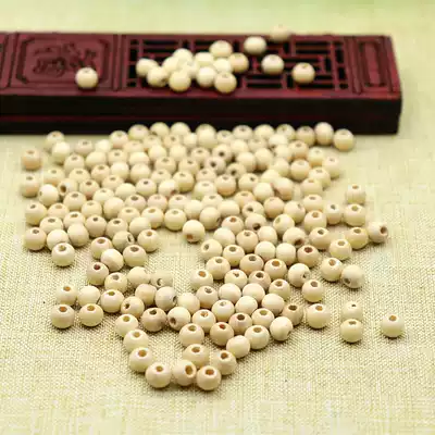Peach Wood round scattered beads baby hand and foot chain jewelry handmade diy material solid wood breast pin accessories 6MM