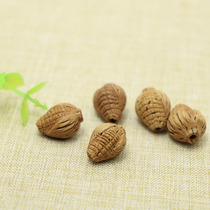 Wild peach stone carving handmade DIY materials for baby bracelets real peach mother and baby medium hole corn