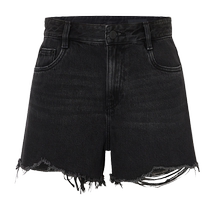 MOCO2024 autumn new product cut holes mid-low waist cotton jeans shorts MBD3SOT011 Moanke
