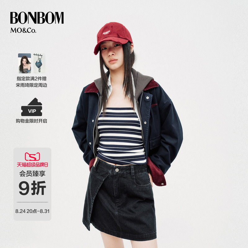 [Bonbom Designer Collaboration] Jacket 2026 Autumn New Product All-Cotton Workwear Short Loose Fit Mbf3Jkt006