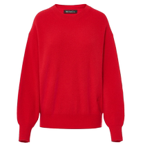 (Sheep wool × cashmere) MOCO independent turtleneck hooded loose sweater red sweater for women in autumn and winter