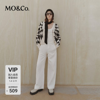 Moco Overalls in Tweed with a Chanel-Inspired Style, High-Waisted, Loose-Fitting, Floor-Length Straight-Leg Casual Pants with a Unique Design by Moanke