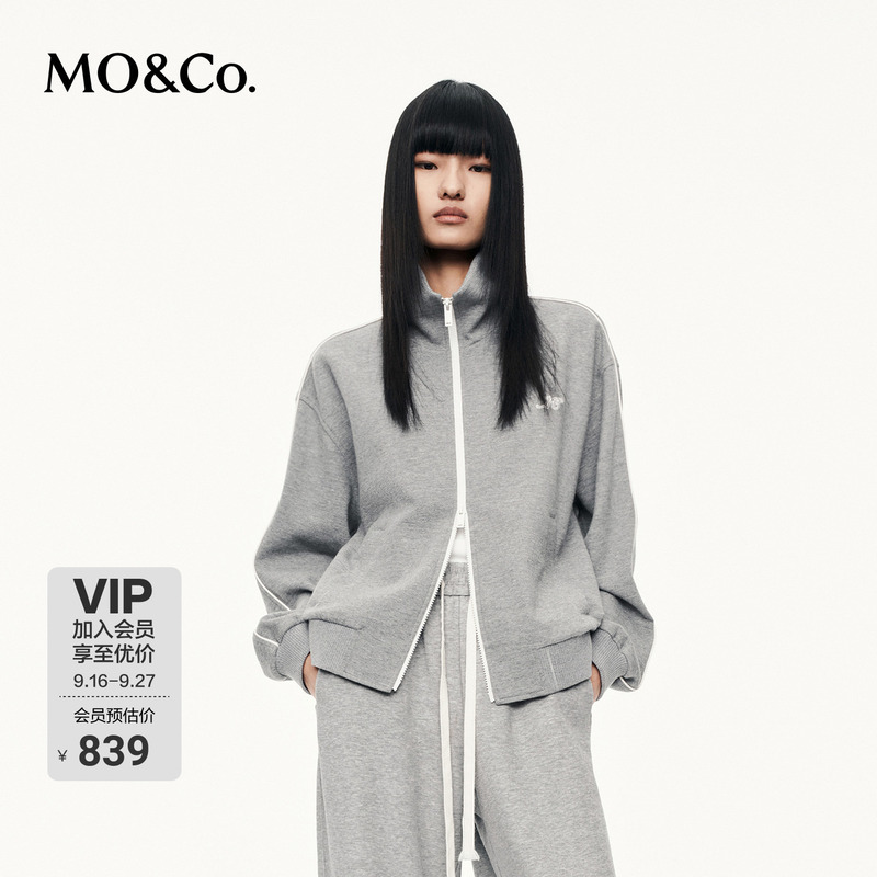 Moco Jacket, Mo Anke Spring and Autumn Style, with Sheep Wool, Sporty Style, Stand Collar, Short Style, Double-Ended Zipper Moco Jacket, Mo Anke Spring and Autumn Style, with Sheep Wool, Sporty Style, Stand Collar, Short Style, Double-Ended Zipper