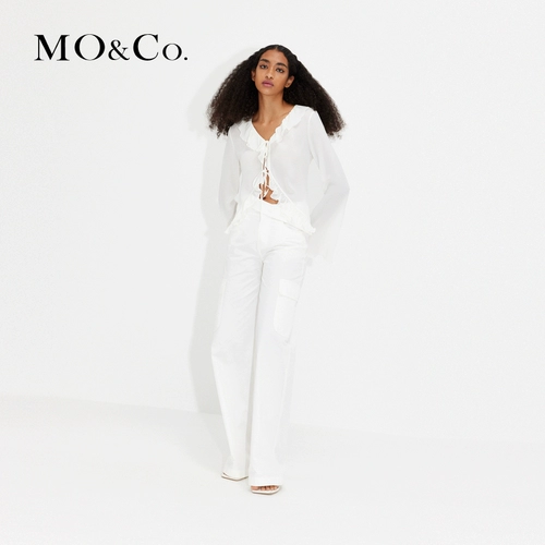 [Mulberry Silk] Топ с рюшами MOCO, дизайнерский нишевый сладкий и пряный топ для женщин